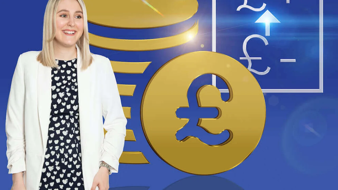 Close up on a plate of mashed potatoes, topped with baked pork chops with cream of mushroom soup, and a side of green beans.